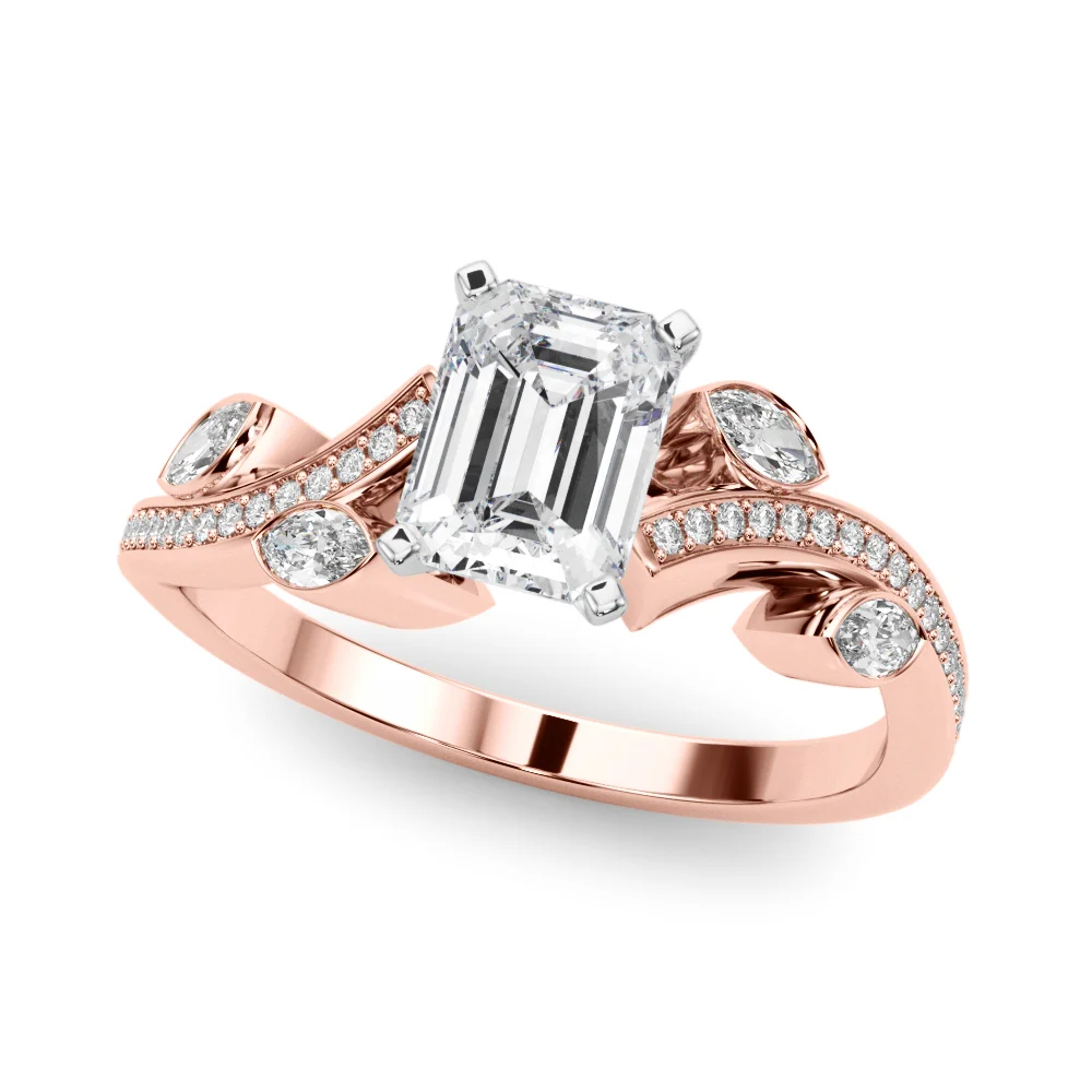 Marquise Accented Bypass Engagement Ring - Image 72