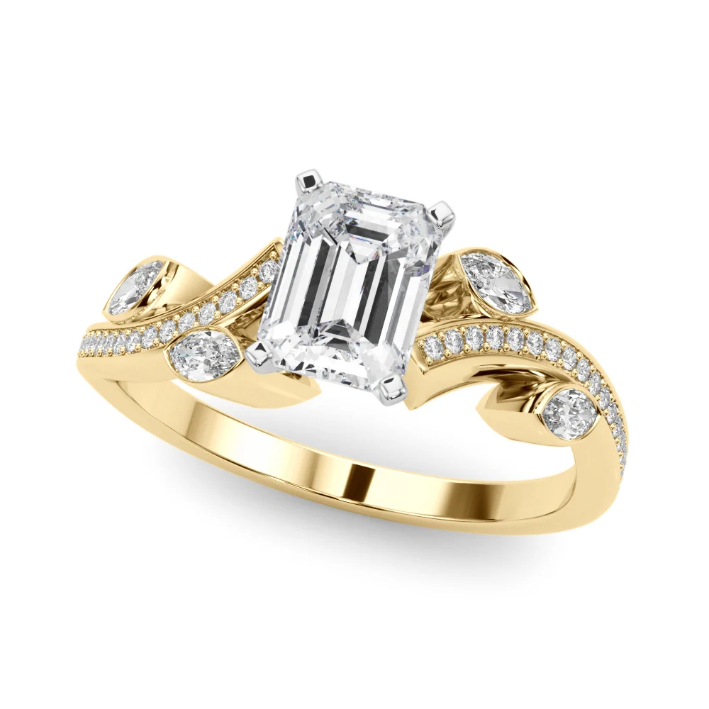 Marquise Accented Bypass Engagement Ring - Image 37