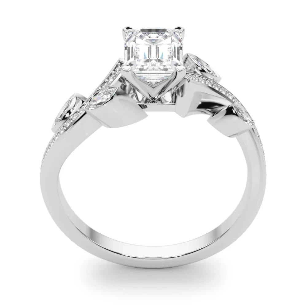 Marquise Accented Bypass Engagement Ring - Image 30