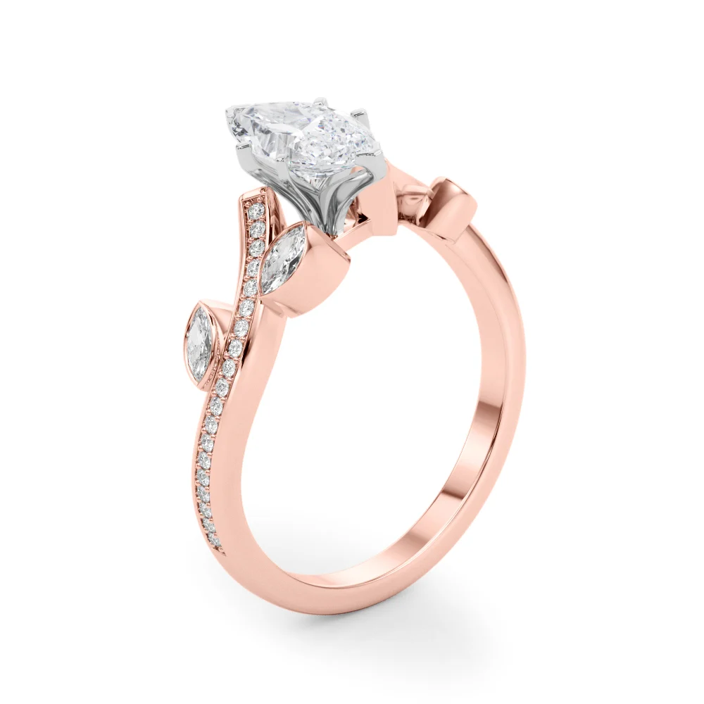 Marquise Accented Bypass Engagement Ring - Image 94