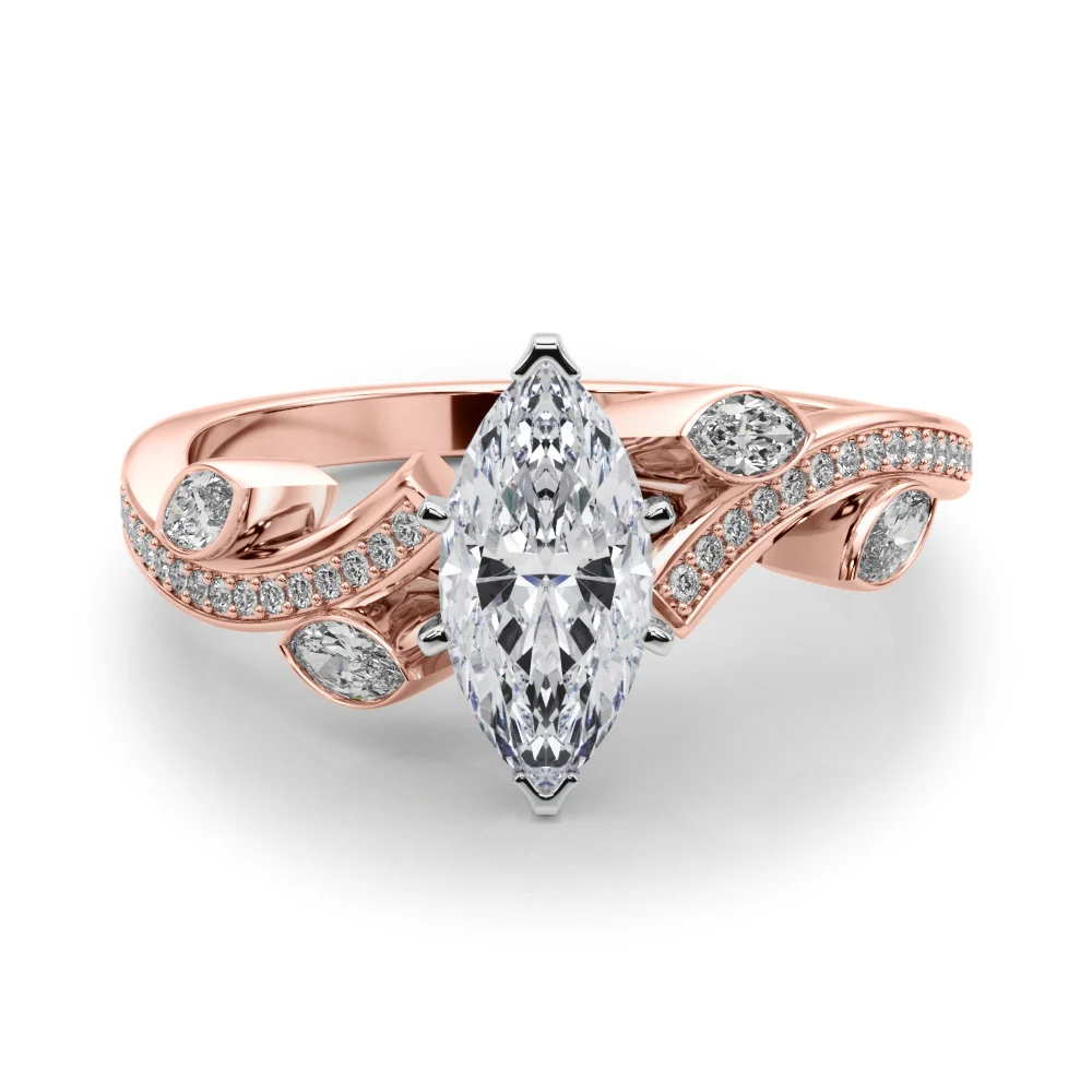 Marquise Accented Bypass Engagement Ring - Image 87