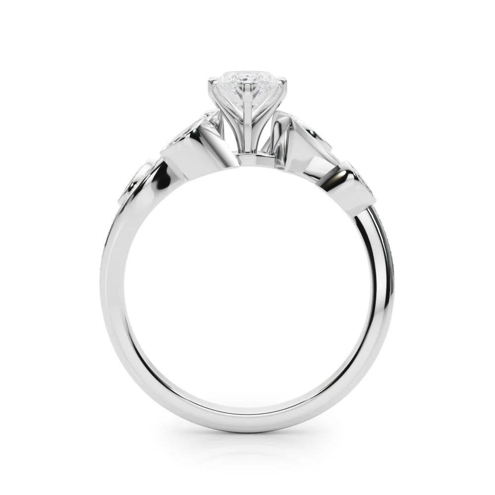 Marquise Accented Bypass Engagement Ring - Image 10