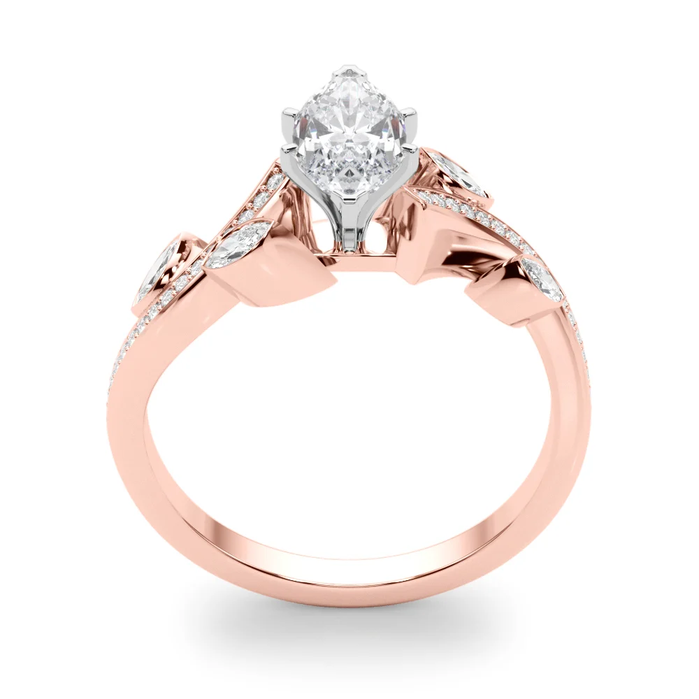 Marquise Accented Bypass Engagement Ring - Image 101