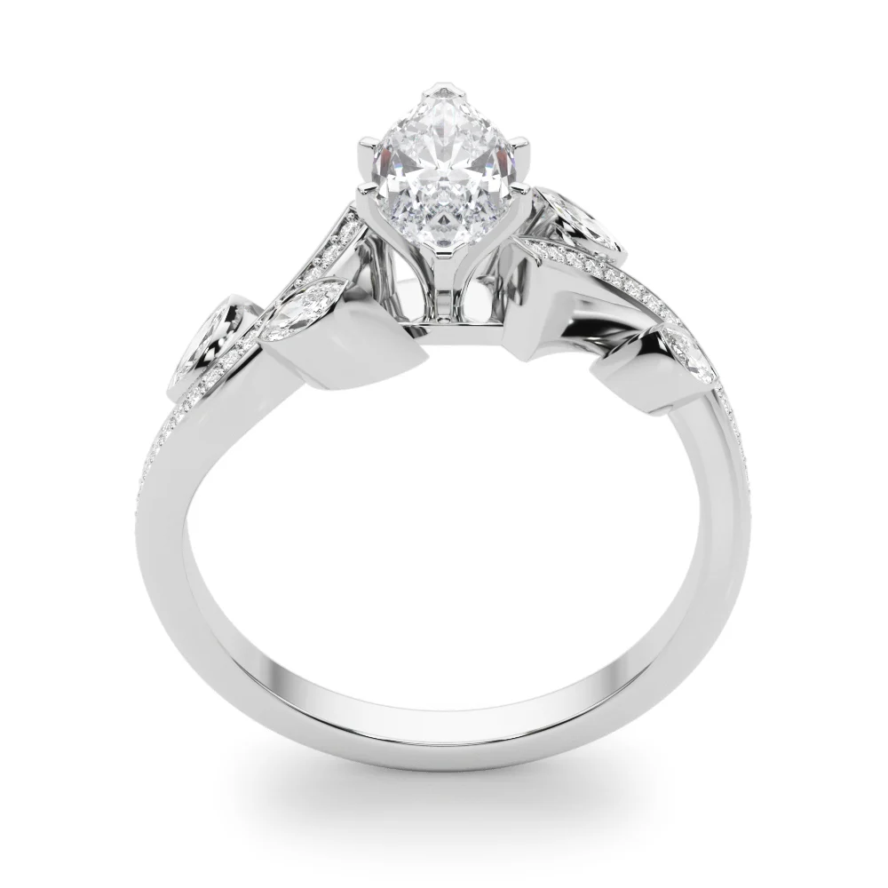 Marquise Accented Bypass Engagement Ring - Image 31
