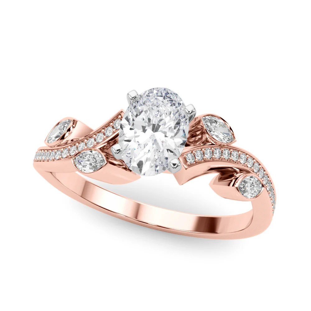 Marquise Accented Bypass Engagement Ring - Image 74
