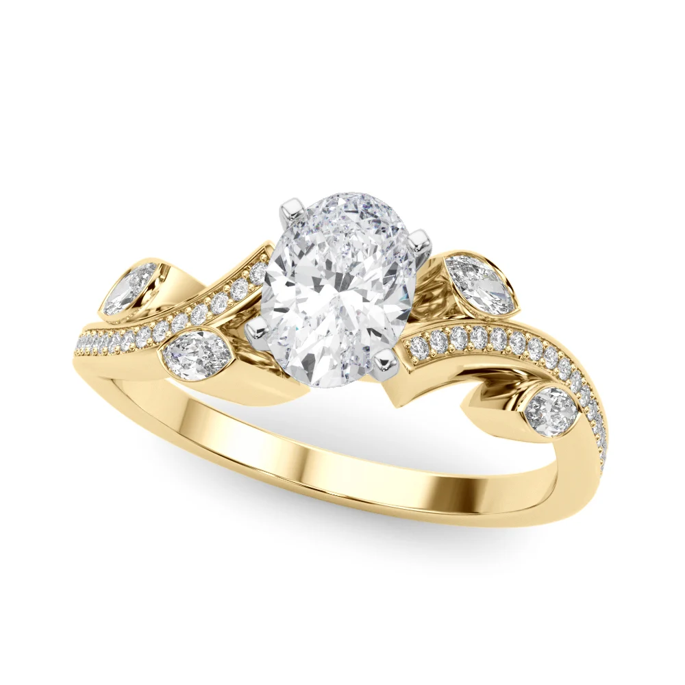 Marquise Accented Bypass Engagement Ring - Image 39