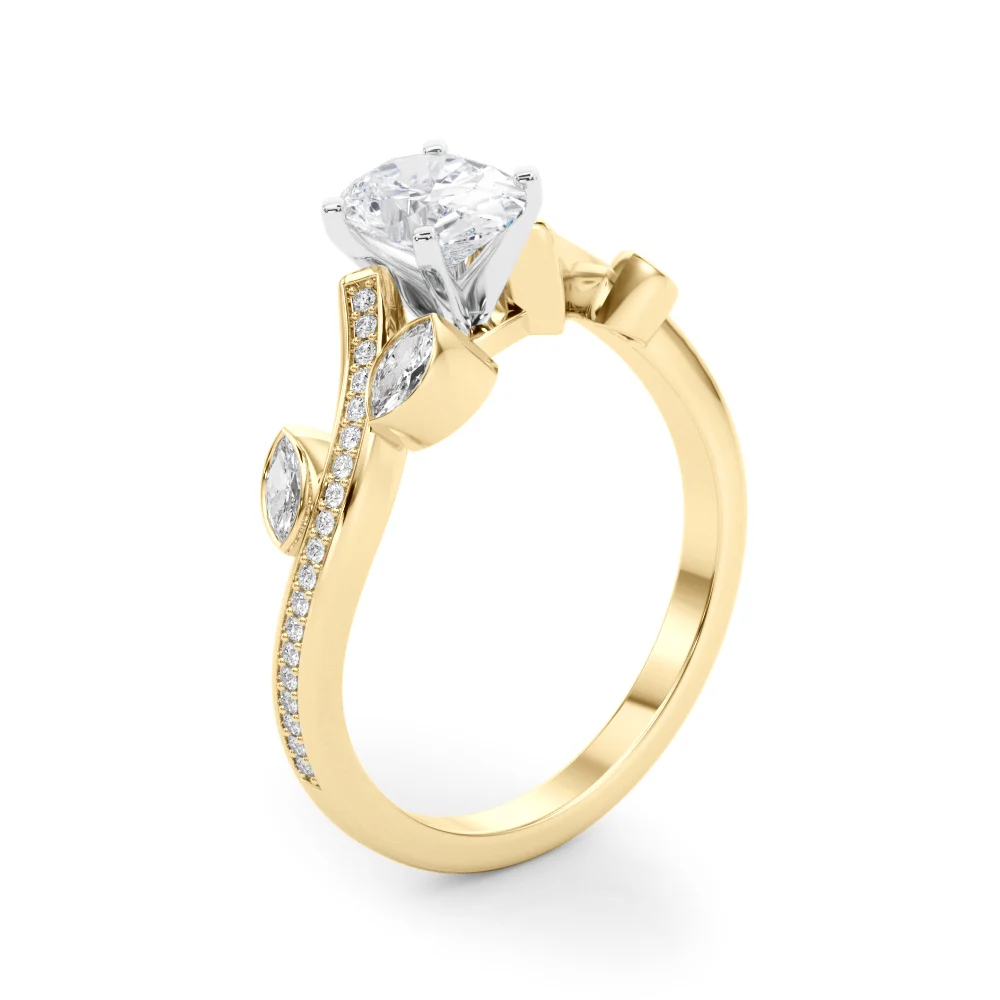 Marquise Accented Bypass Engagement Ring - Image 60