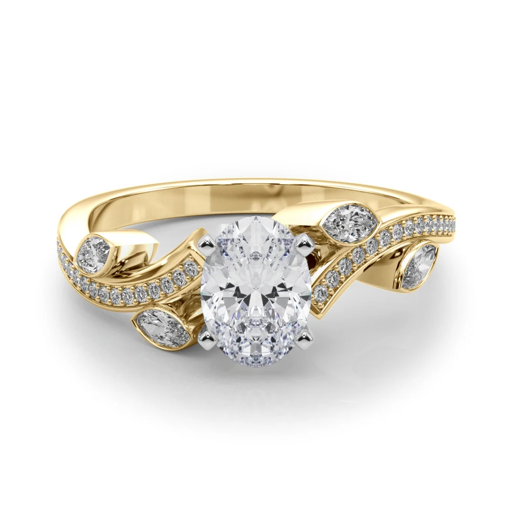 Marquise Accented Bypass Engagement Ring - Image 53