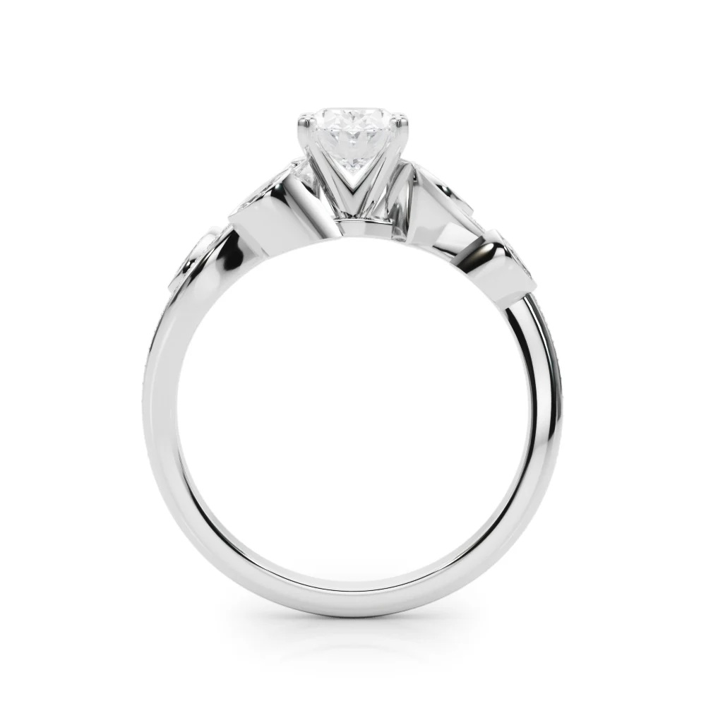 Marquise Accented Bypass Engagement Ring - Image 11