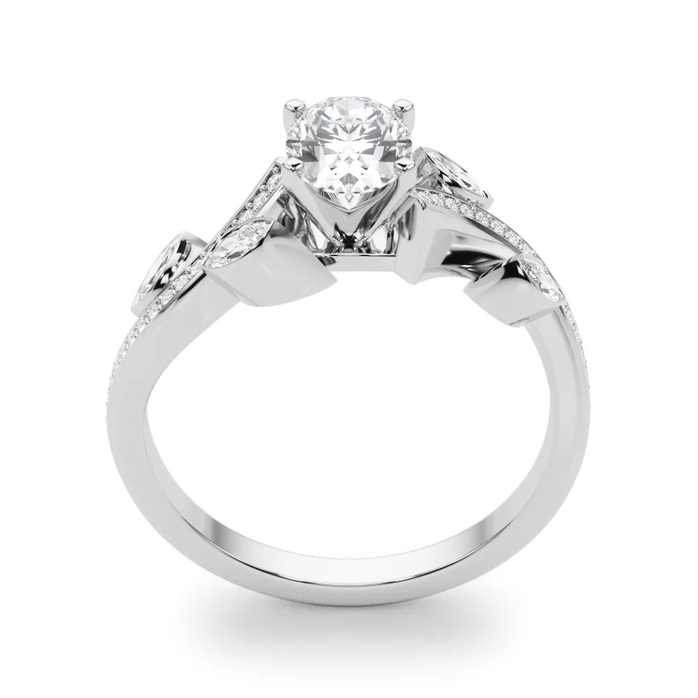 Marquise Accented Bypass Engagement Ring - Image 32