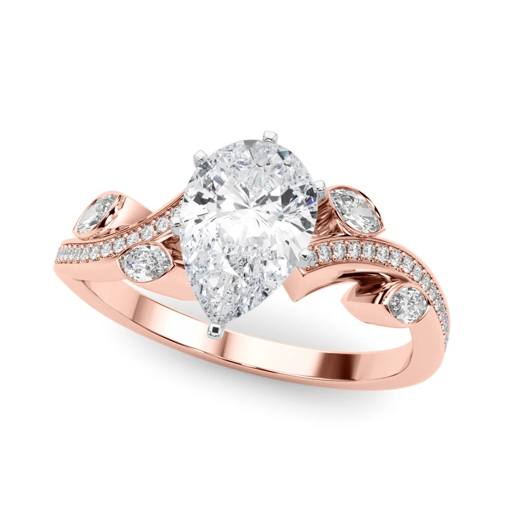 Marquise Accented Bypass Engagement Ring - Image 75