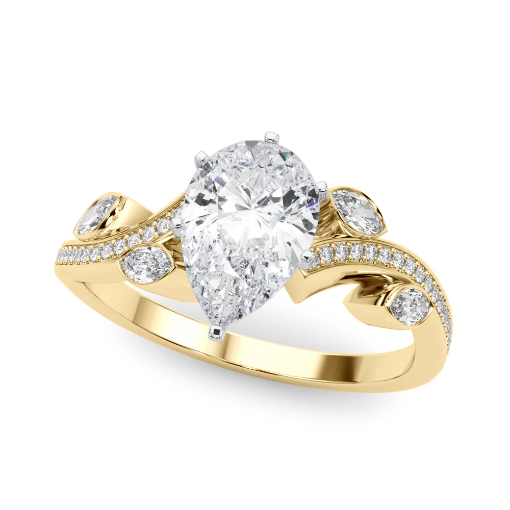 Marquise Accented Bypass Engagement Ring - Image 40