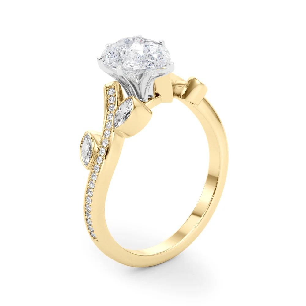 Marquise Accented Bypass Engagement Ring - Image 61