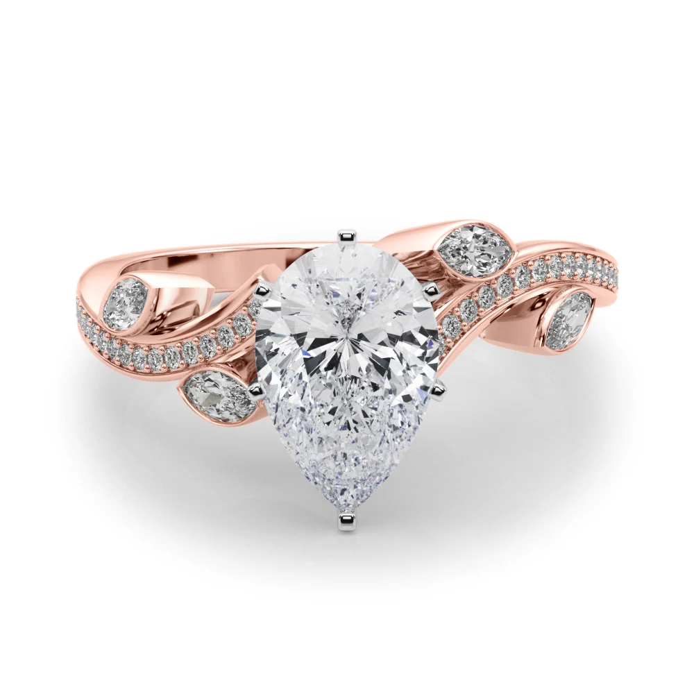 Marquise Accented Bypass Engagement Ring - Image 89
