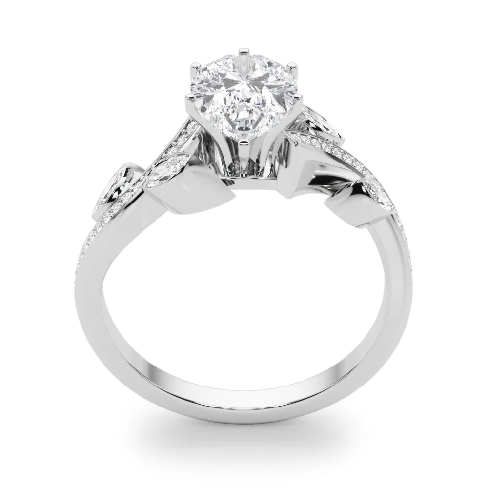 Marquise Accented Bypass Engagement Ring - Image 33