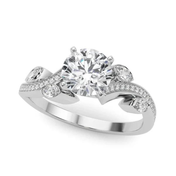 Marquise Accented Bypass Engagement Ring