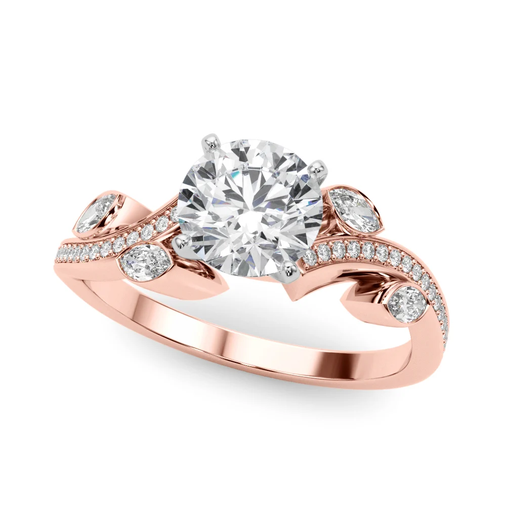 Marquise Accented Bypass Engagement Ring - Image 76