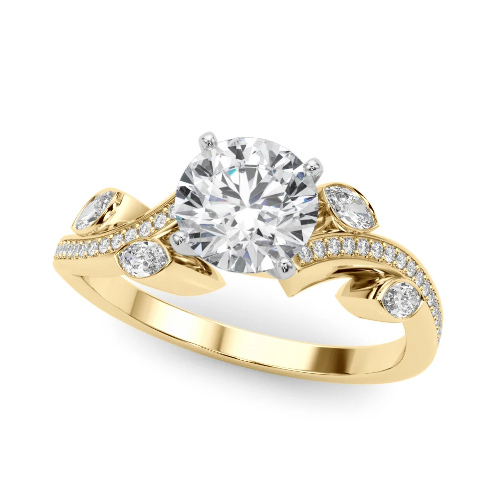 Marquise Accented Bypass Engagement Ring - Image 41