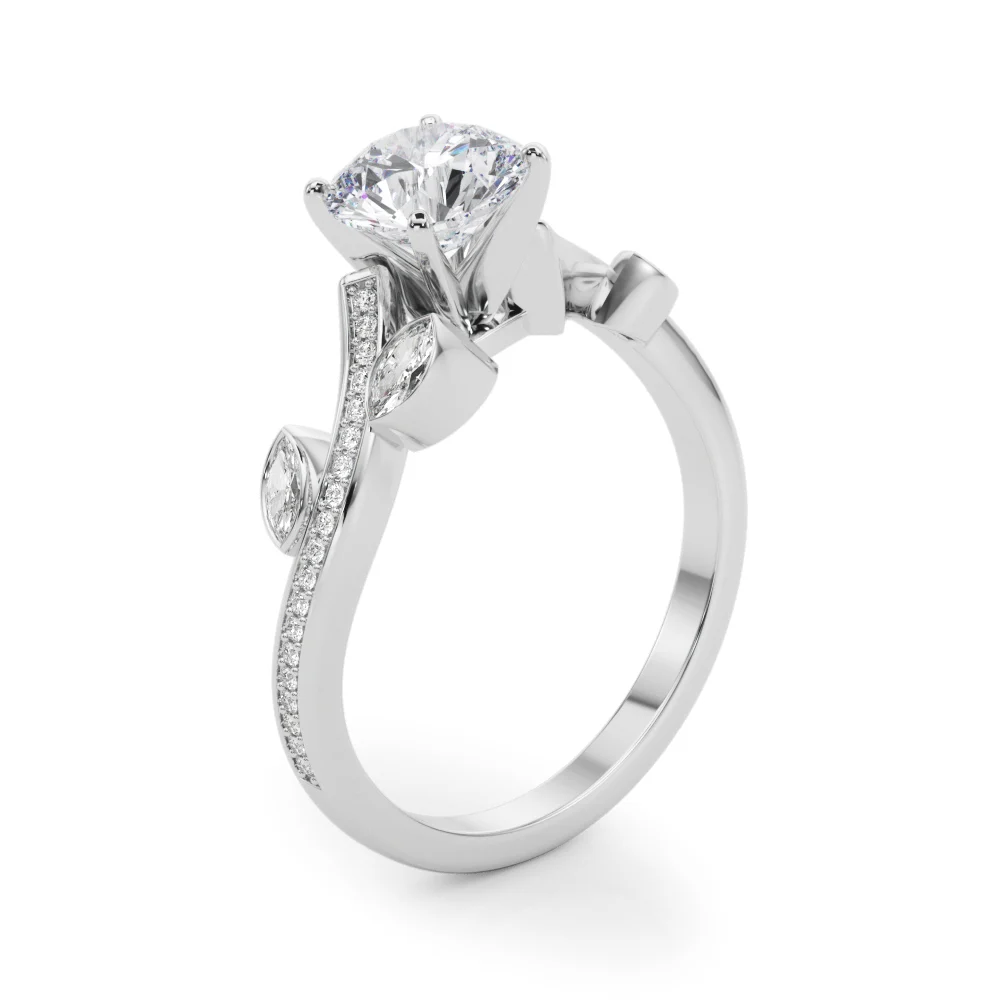 Marquise Accented Bypass Engagement Ring - Image 27