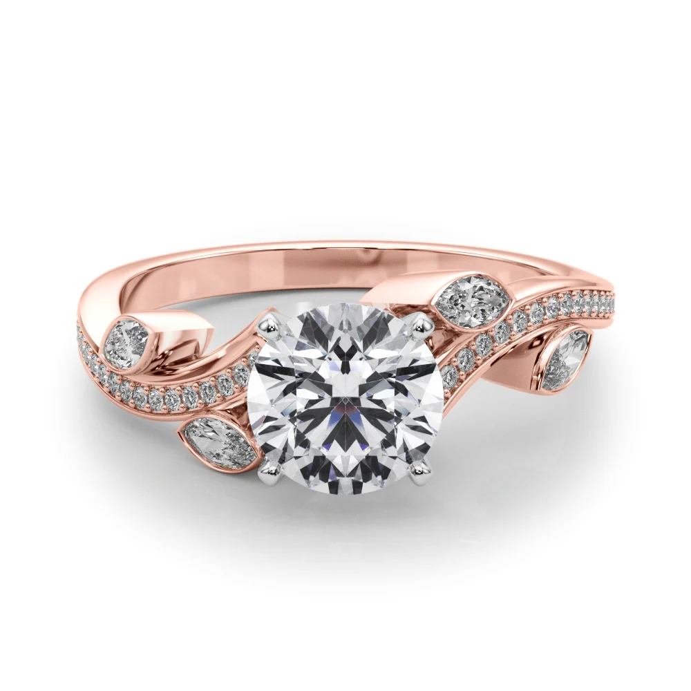 Marquise Accented Bypass Engagement Ring - Image 90