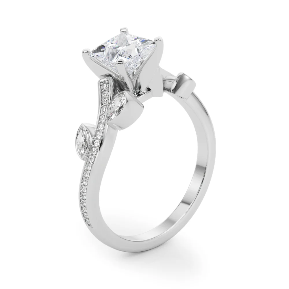 Marquise Accented Bypass Engagement Ring - Image 28