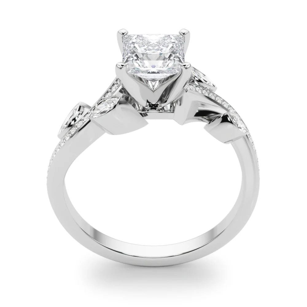 Marquise Accented Bypass Engagement Ring - Image 35