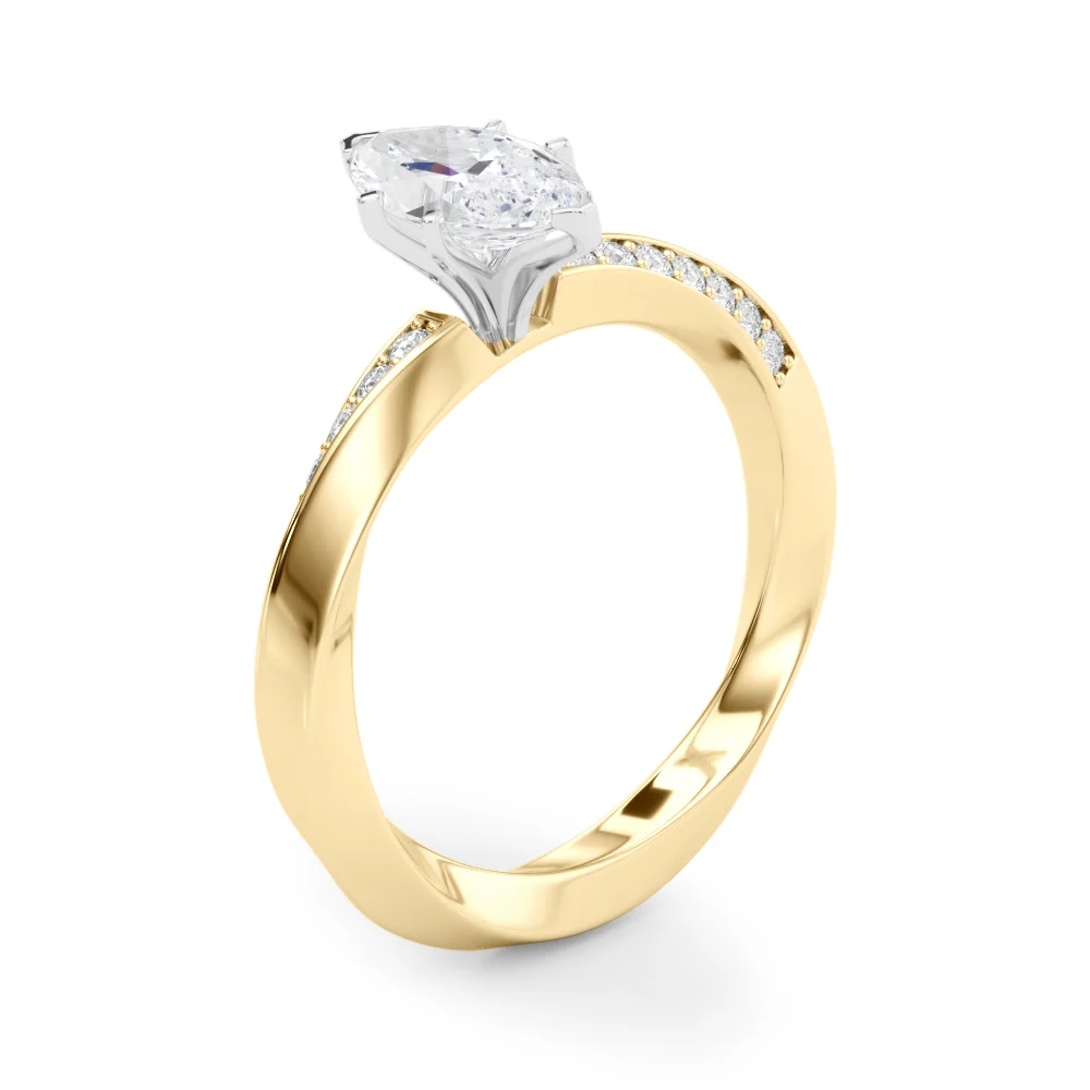 Single Row Twisted Prong Engagement Ring - Image 59