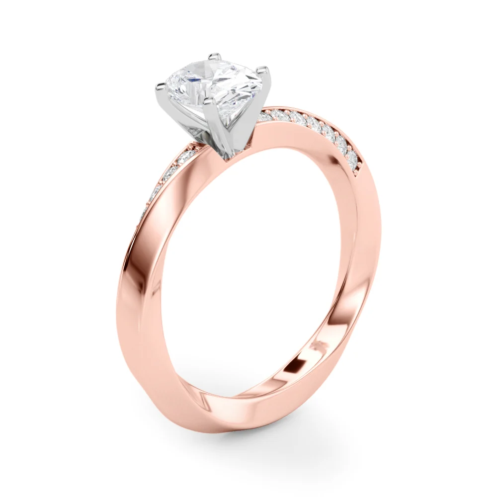 Single Row Twisted Prong Engagement Ring - Image 95