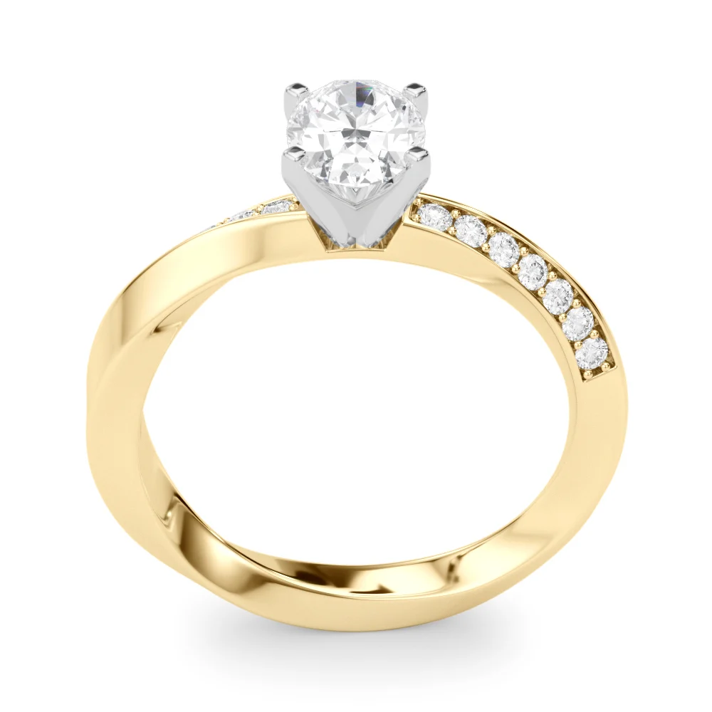 Single Row Twisted Prong Engagement Ring - Image 67