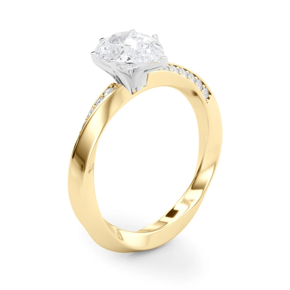 Single Row Twisted Prong Engagement Ring - Image 61