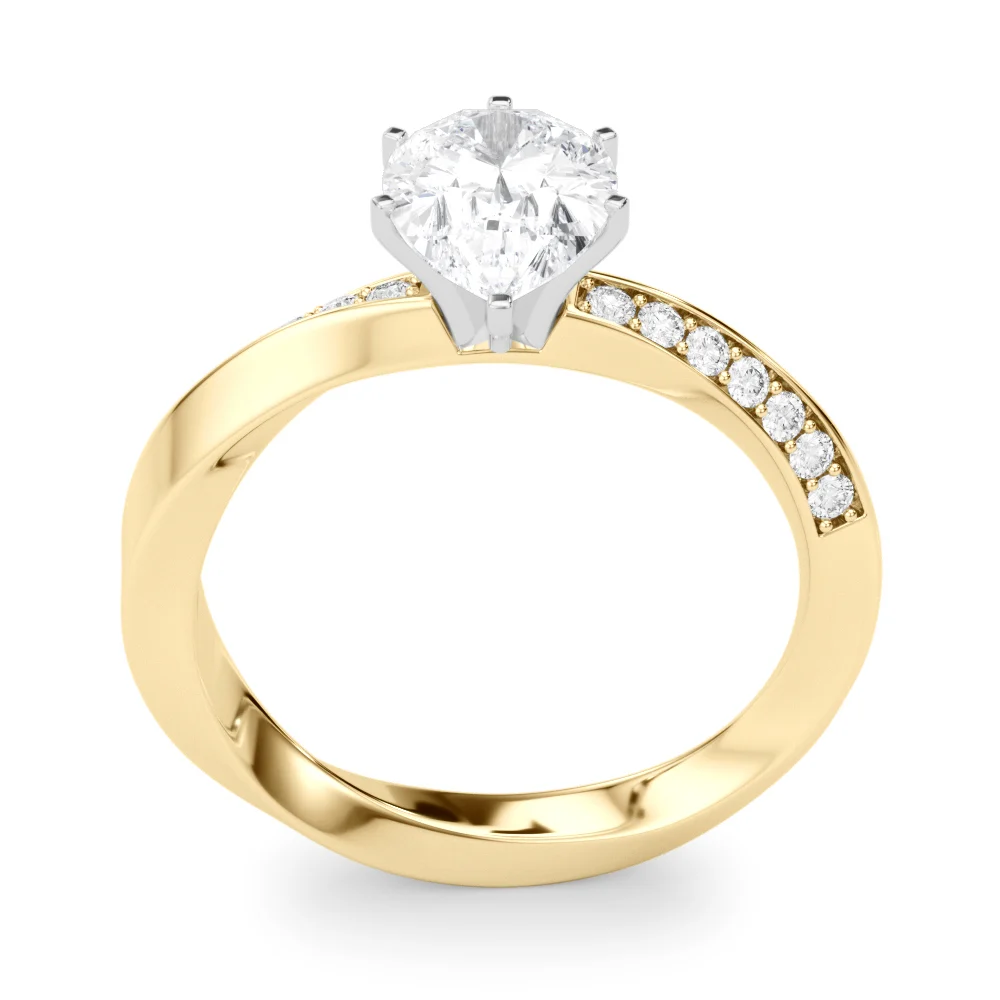 Single Row Twisted Prong Engagement Ring - Image 68