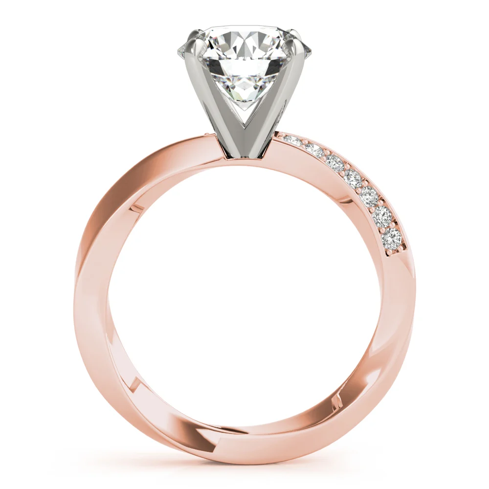 Single Row Twisted Prong Engagement Ring - Image 84
