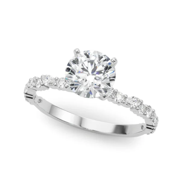 Shared Prong Engagement Ring