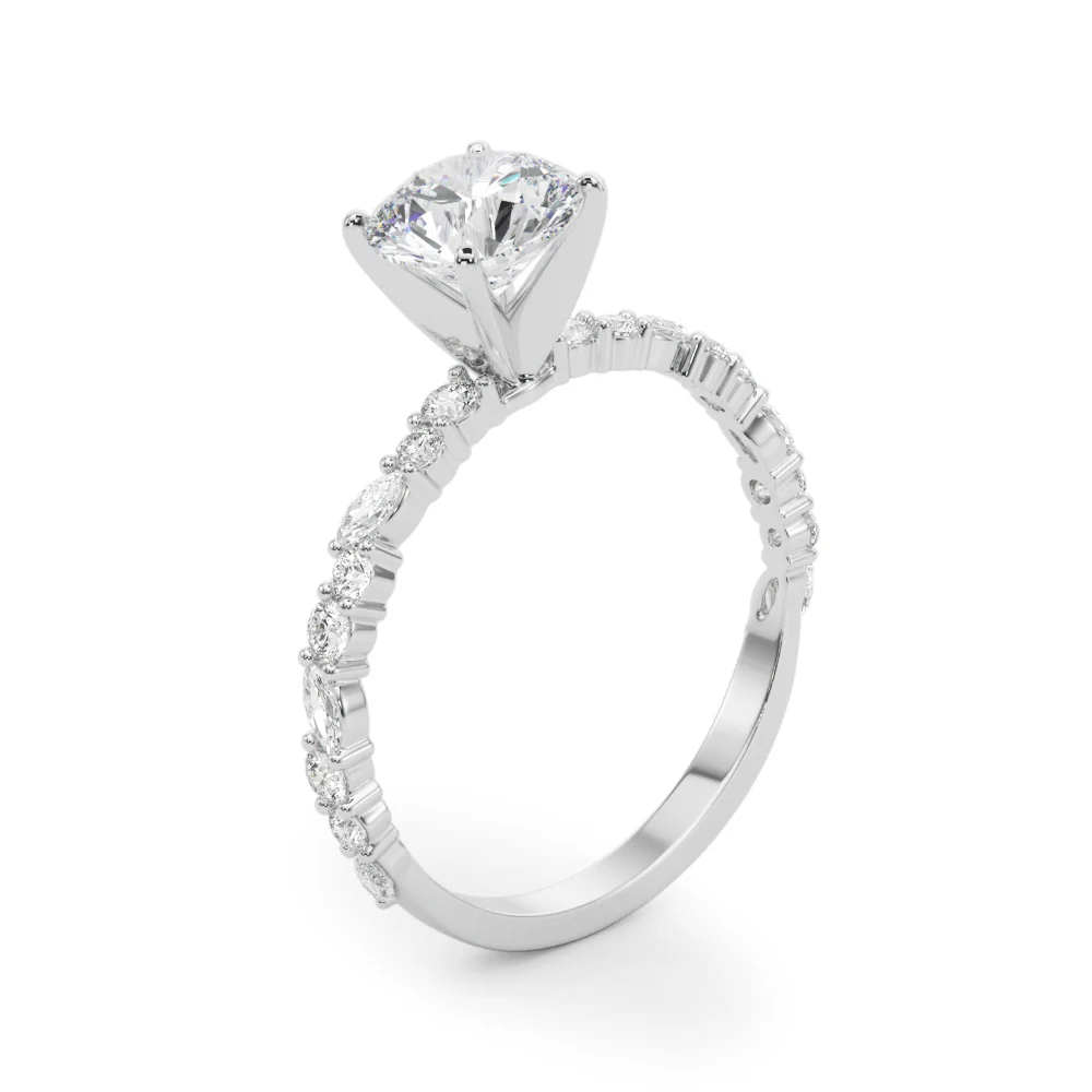 Shared Prong Engagement Ring - Image 4
