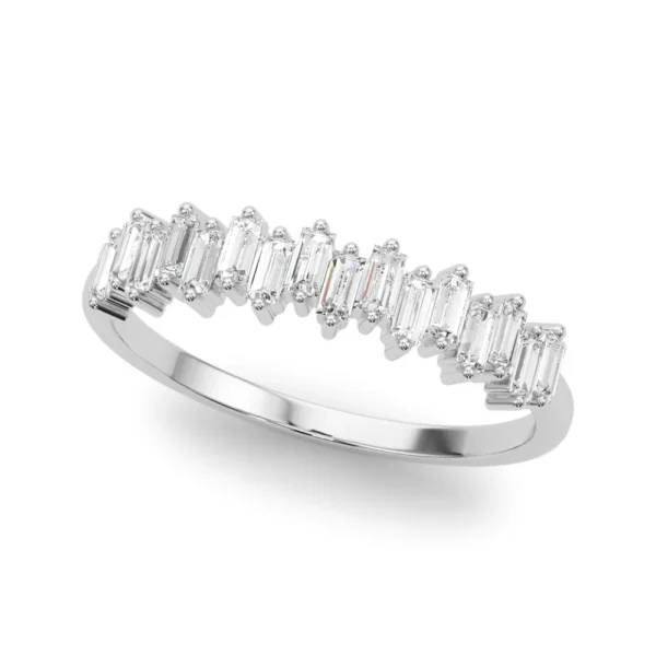 Fancy Shape Baguette Stackable Wedding Bands