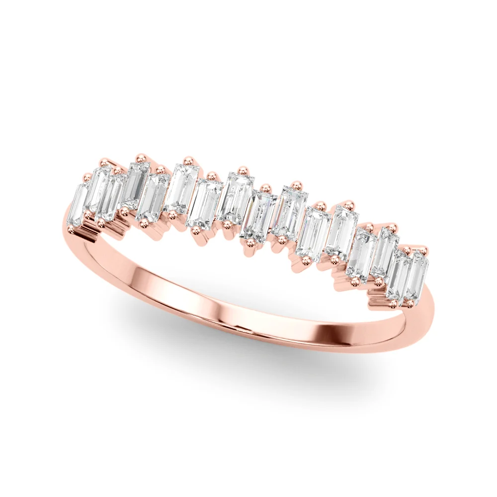 Fancy Shape Baguette Stackable Wedding Bands - Image 9