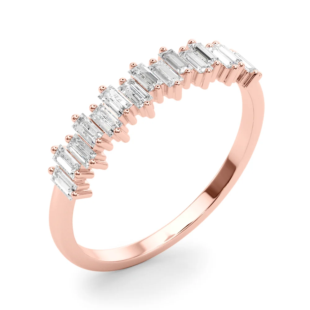 Fancy Shape Baguette Stackable Wedding Bands - Image 12