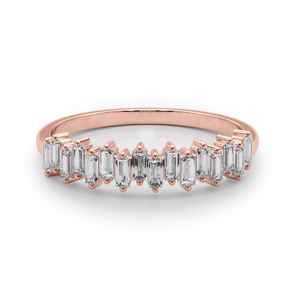 Fancy Shape Baguette Stackable Wedding Bands - Image 11