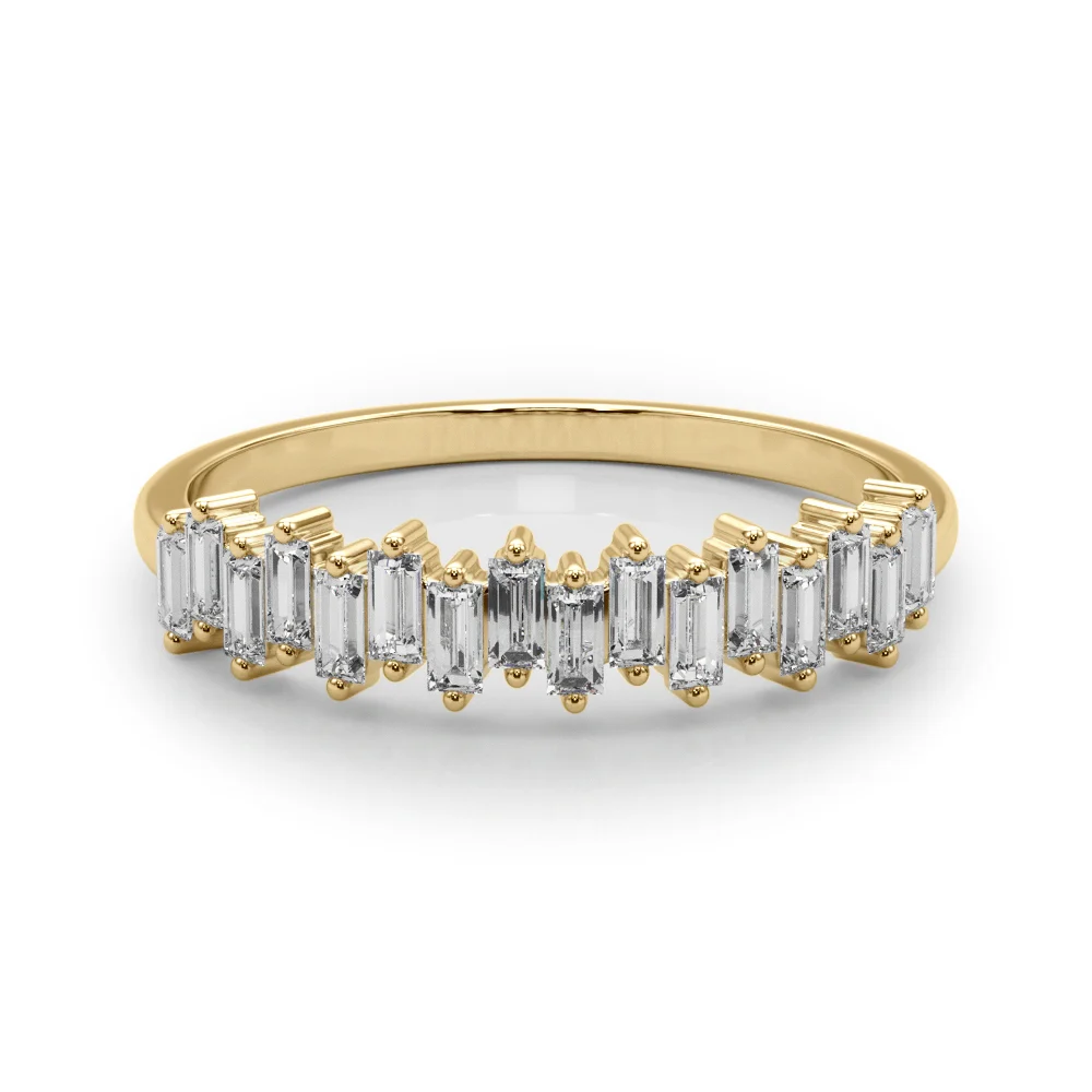 Fancy Shape Baguette Stackable Wedding Bands - Image 7
