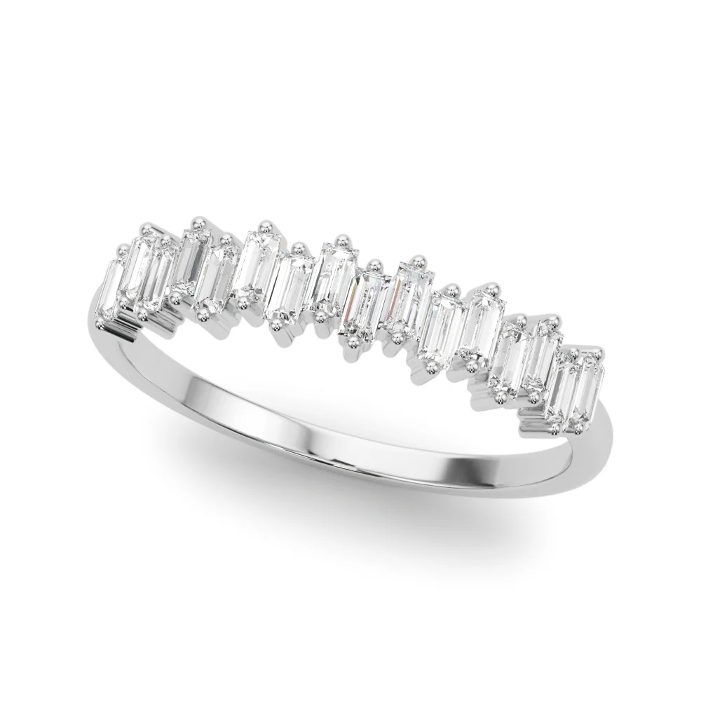 Fancy Shape Baguette Stackable Wedding Bands