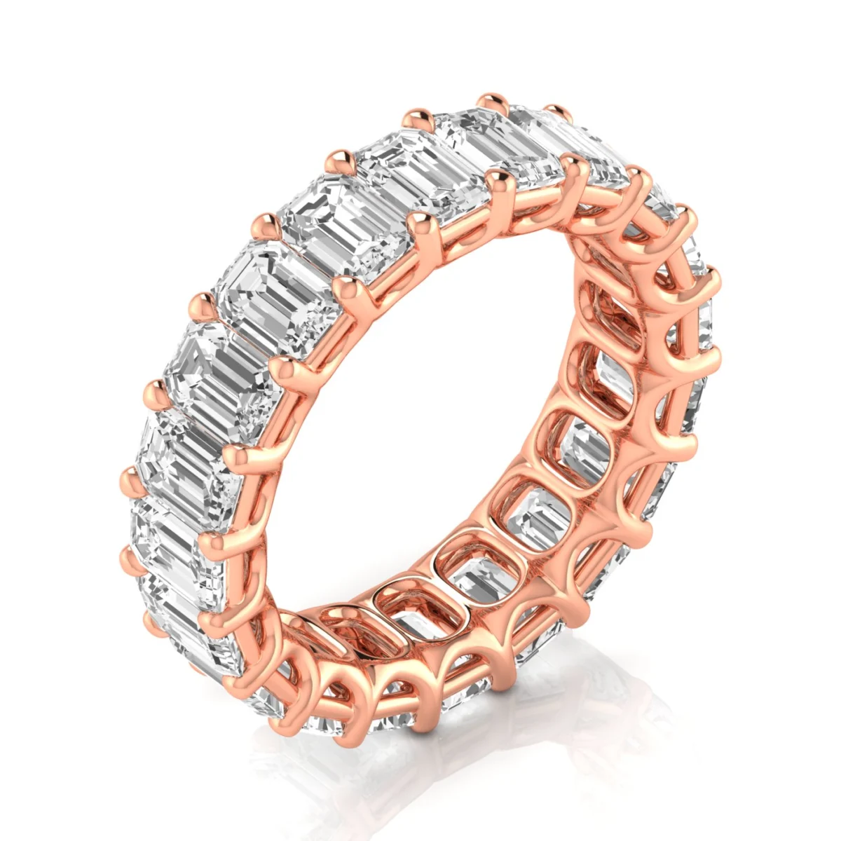 Diamond Emerald Cut Eternity Band - Image 9