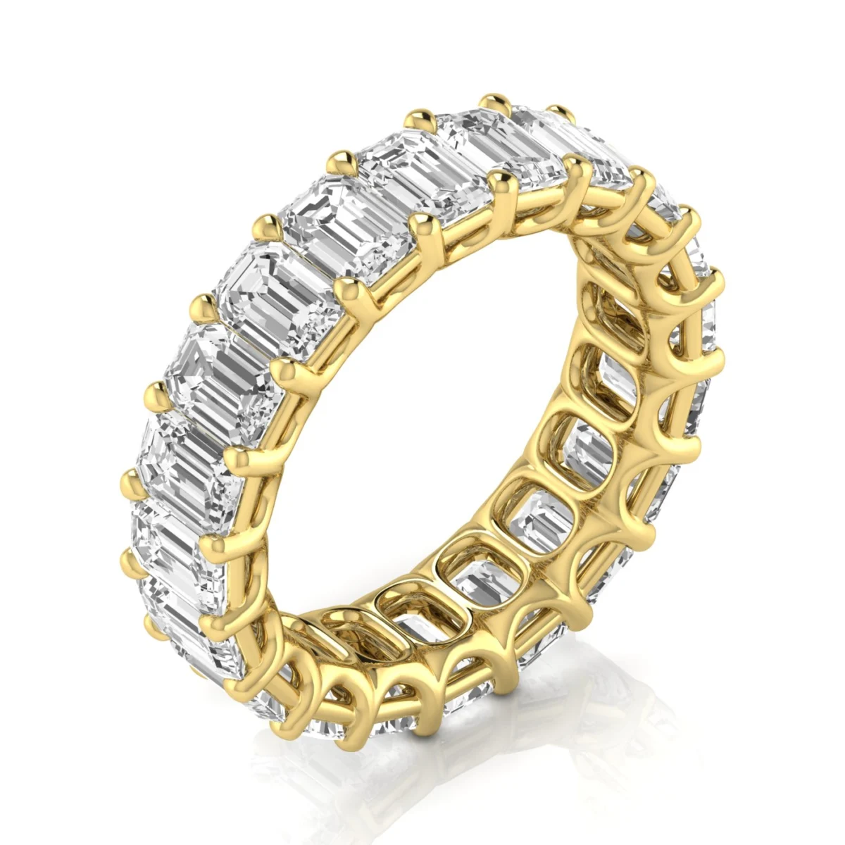 Diamond Emerald Cut Eternity Band - Image 6