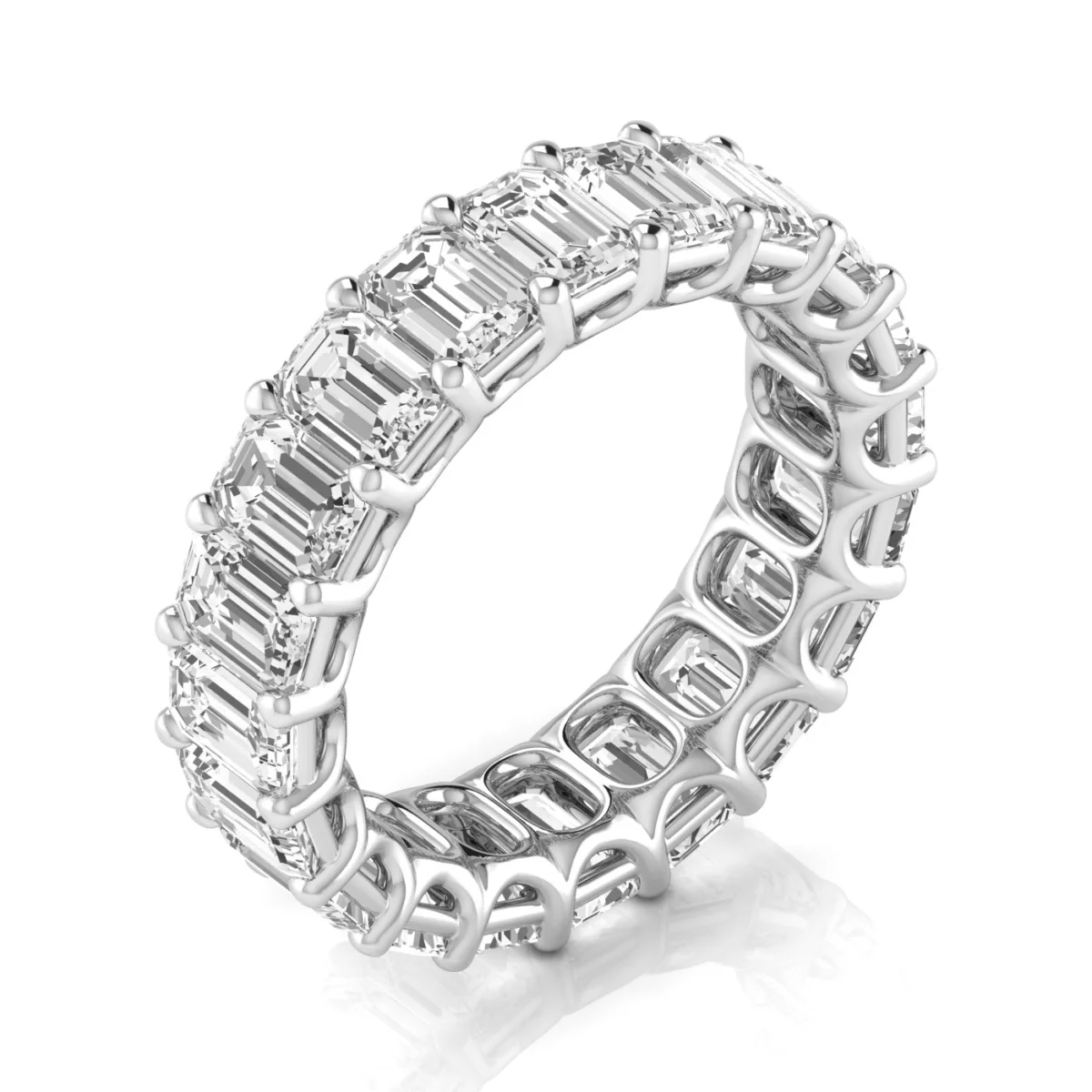 Diamond Emerald Cut Eternity Band - Image 3