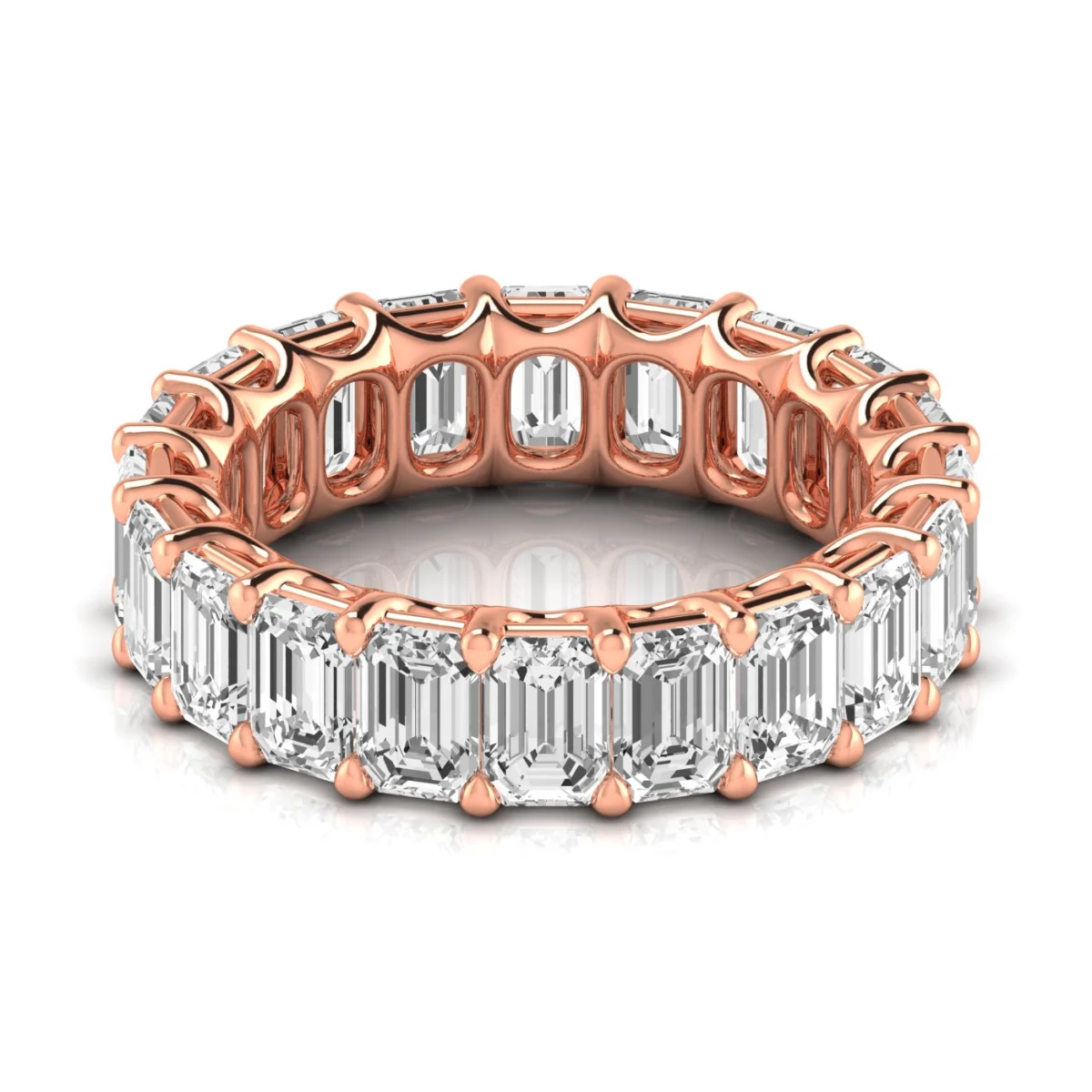 Diamond Emerald Cut Eternity Band - Image 8