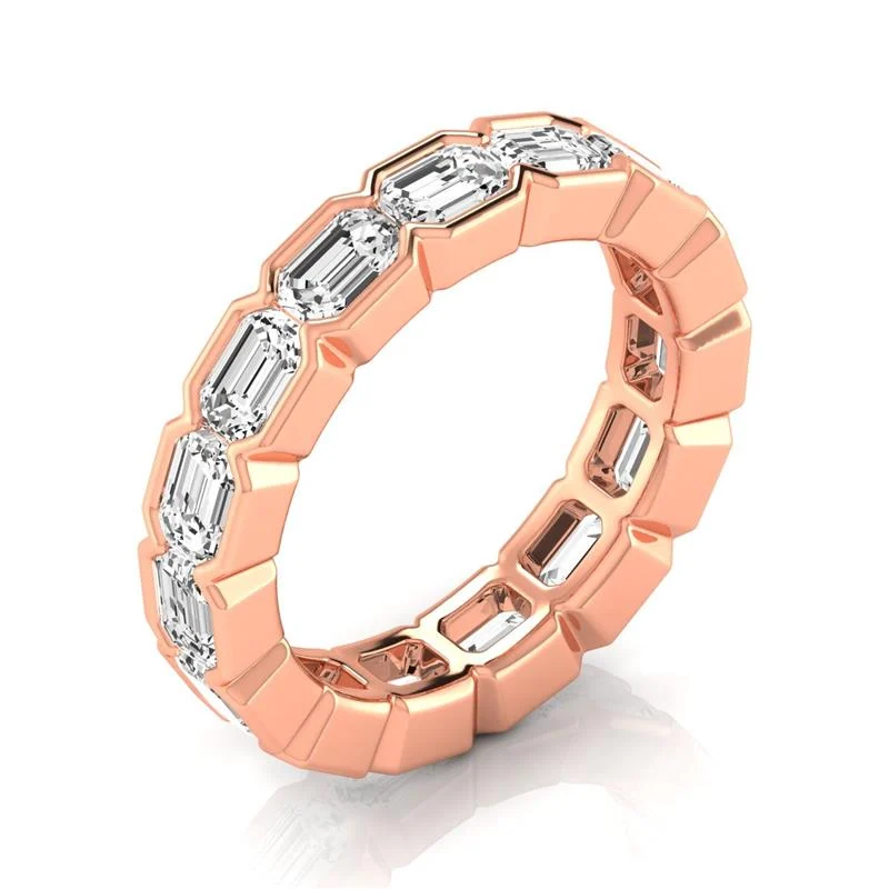 Diamond Emerald Cut Eternity Band - Image 9