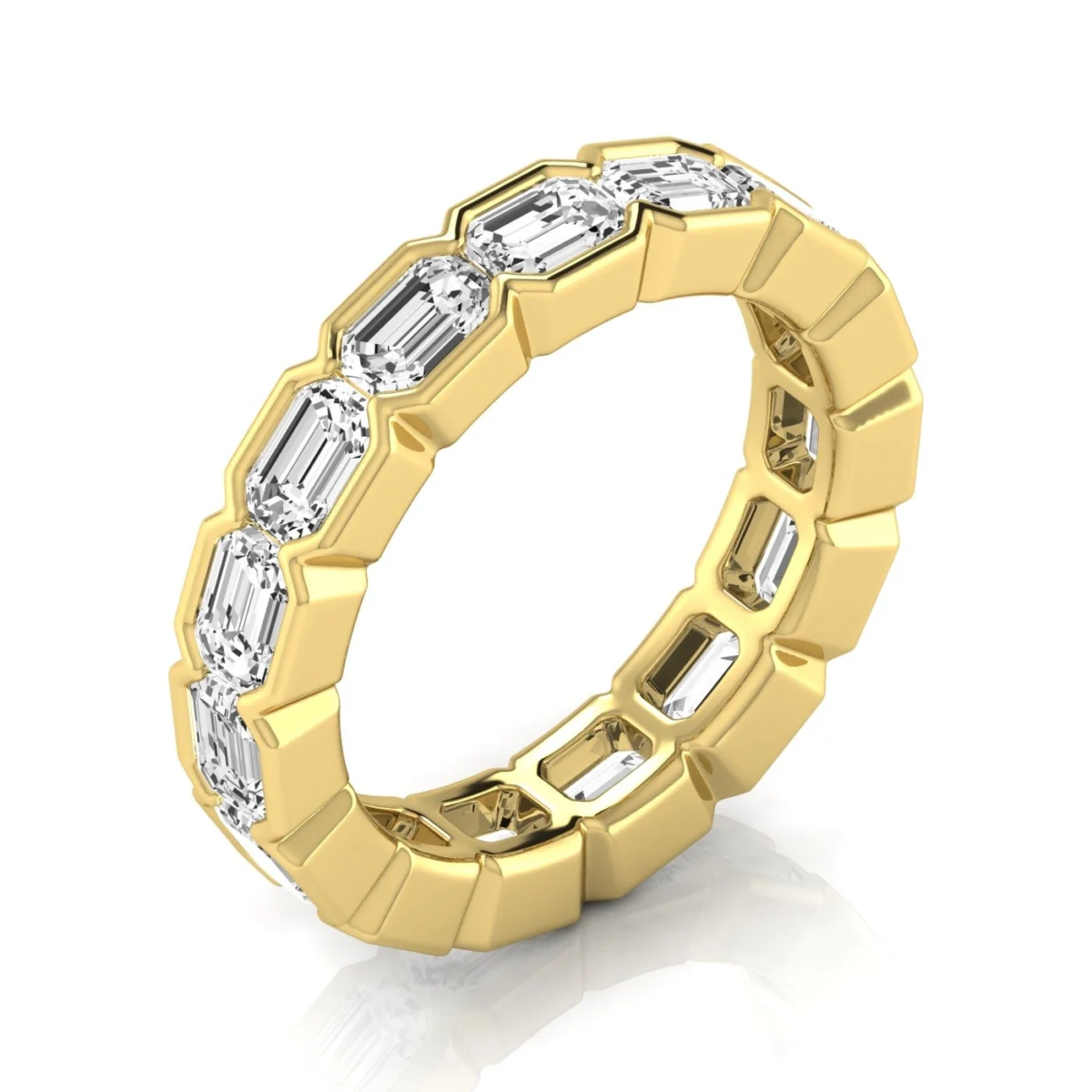 Diamond Emerald Cut Eternity Band - Image 6