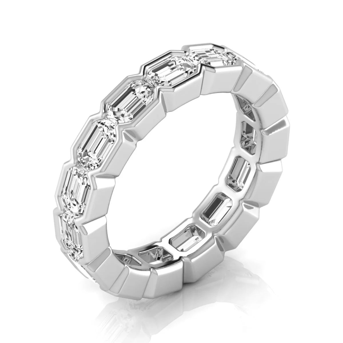 Diamond Emerald Cut Eternity Band - Image 3