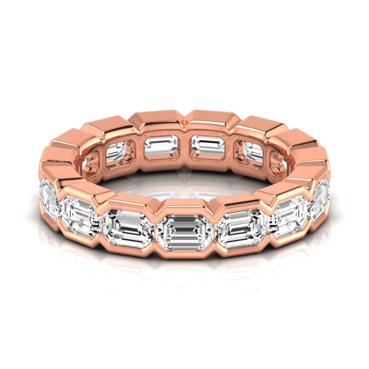 Diamond Emerald Cut Eternity Band - Image 8