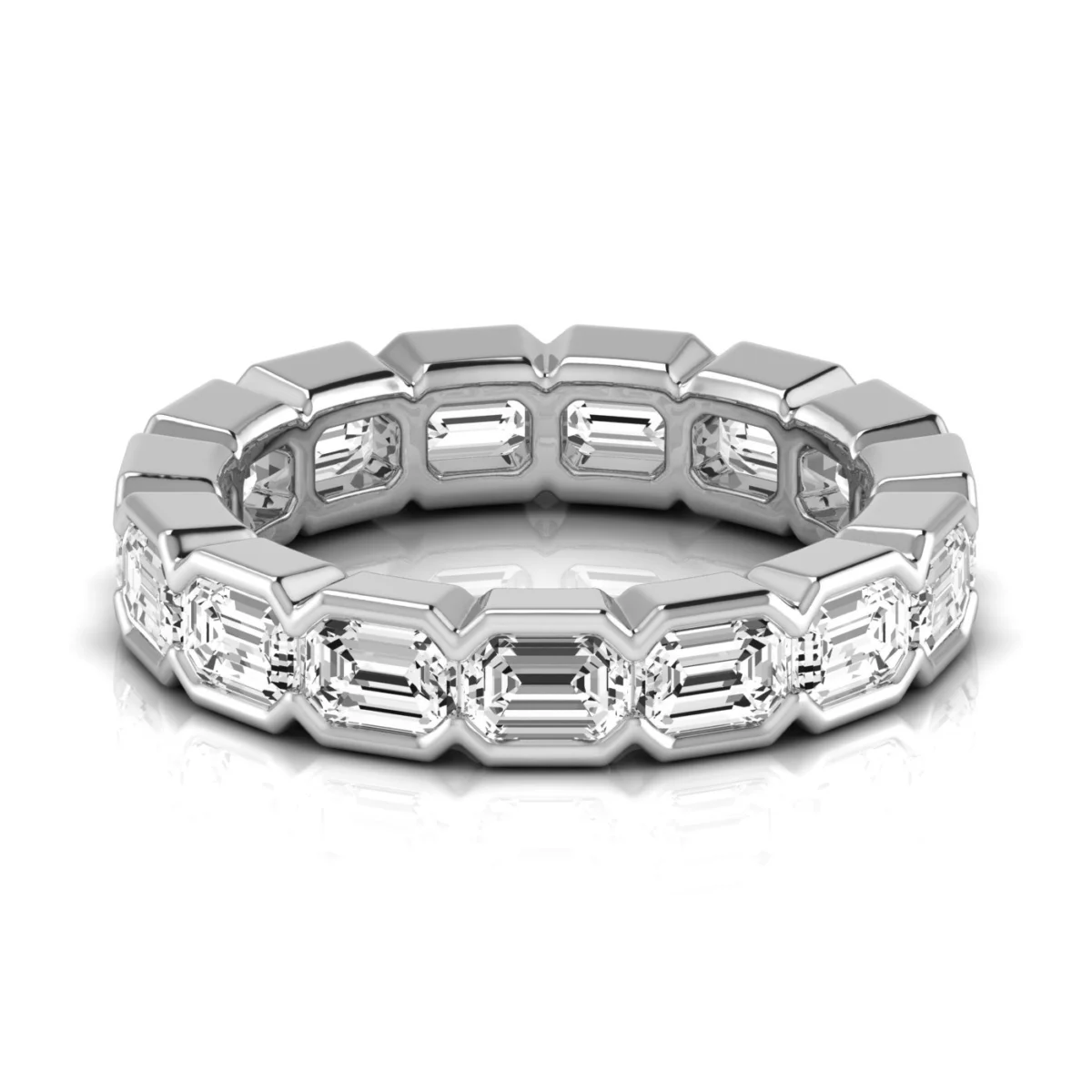 Diamond Emerald Cut Eternity Band - Image 2