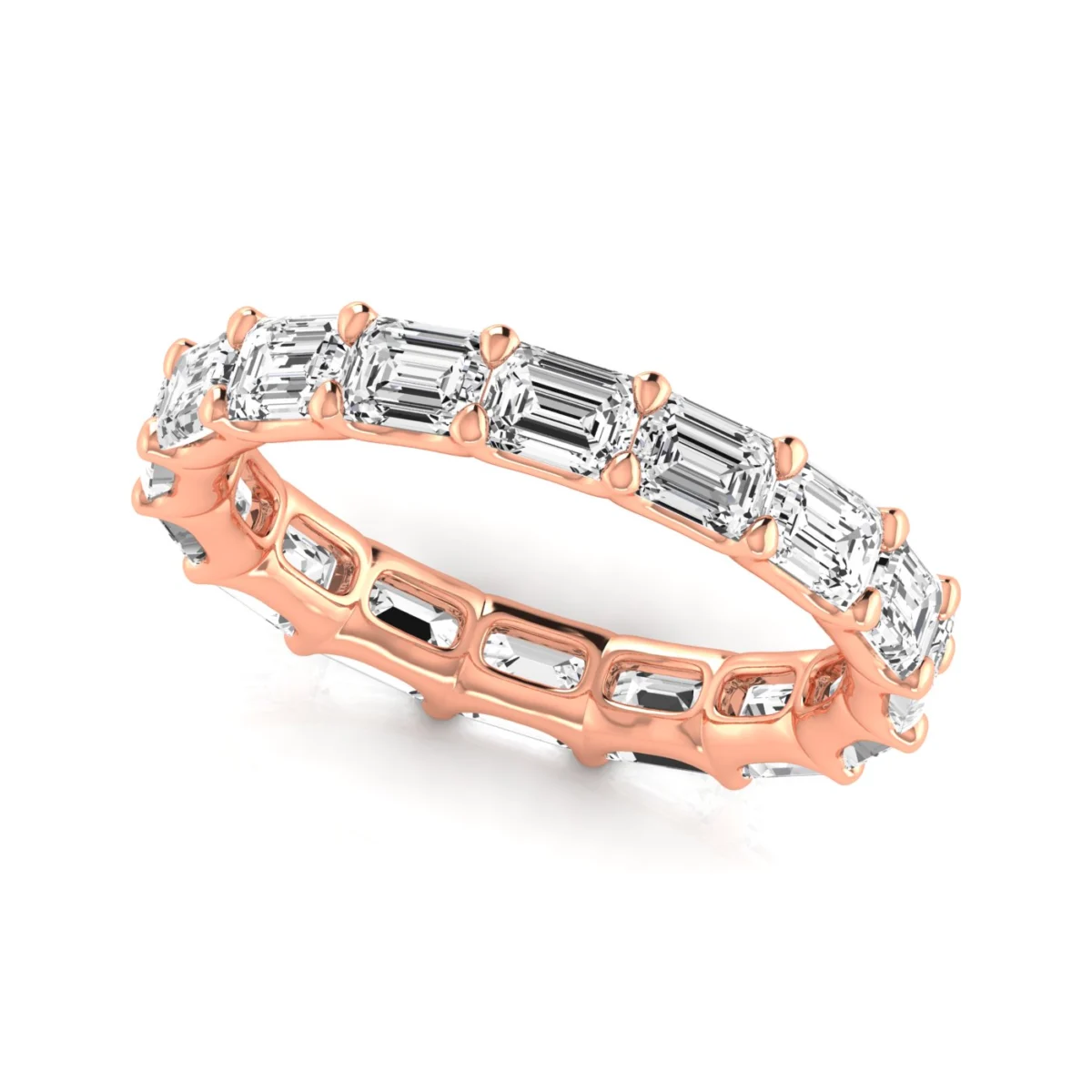 Diamond Emerald Cut Eternity Band - Image 7